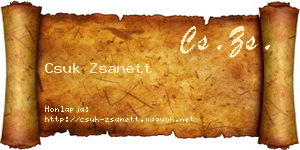 Csuk Zsanett névjegykártya