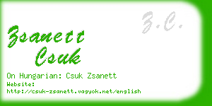 zsanett csuk business card